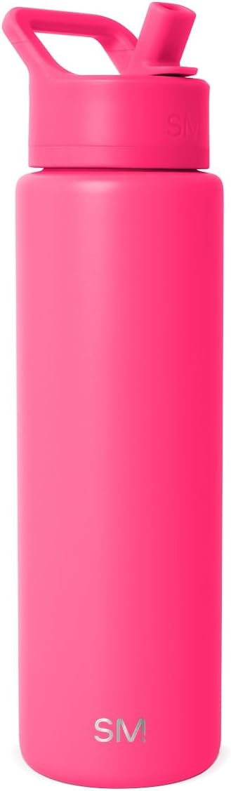 Simple Modern Water Bottle with Straw Lid | Vacuum Insulated Stainless Steel Metal Thermos | Reusable Leak Proof BPA-Free Flask for Sports Gym | Summit Collection | 30oz, Malibu