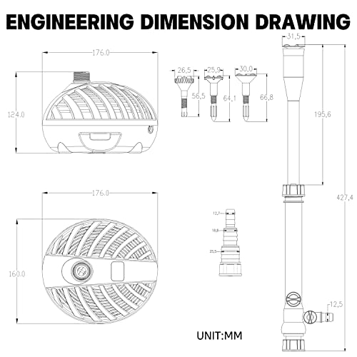 HSP1000N Turtle Shell Submersible Pump with Fountain Jets