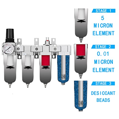 1 2" NPT Air Compressor Filter Dryer Regulator