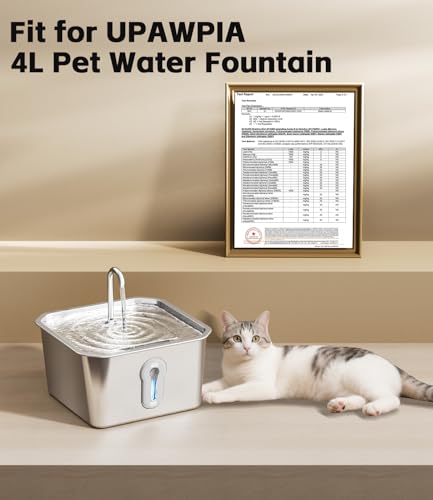 Cat Water Fountain Filter Replacement 12 Packs for UPAWPIA 4L Pet Water Foutain 8 Filters & 4 Sponges Water Filter for Cat Fountain (12 Count)