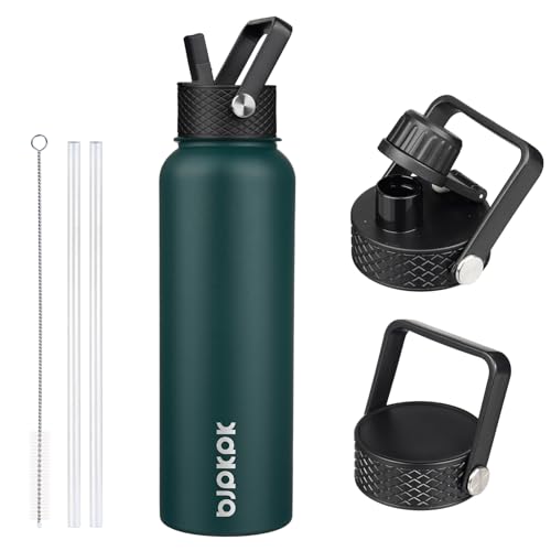 40oz Insulated Water Bottle with Straw Lid
