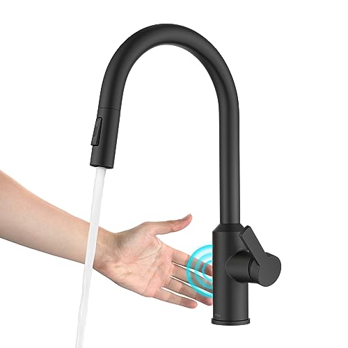 Matte Black Touchless Pull Down Kitchen Faucet KSF