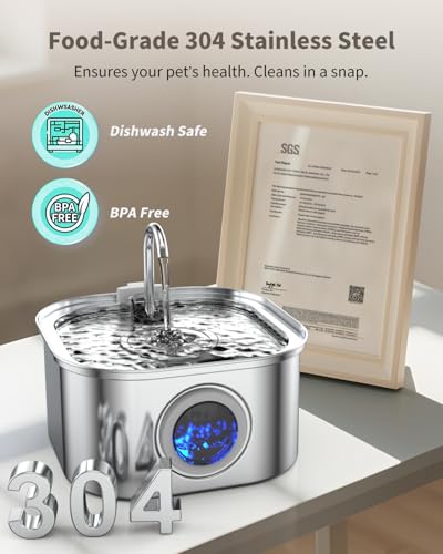 Stainless Steel Cat Water Fountain