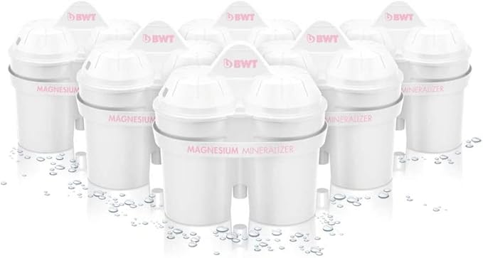 BWT Magnesium Mineralized Water Filter, 6-Pack - Long Life Mg2+ Cartridge for Water Filters, 6x120L Capacity, Maximum Protection for Espresso Machines
