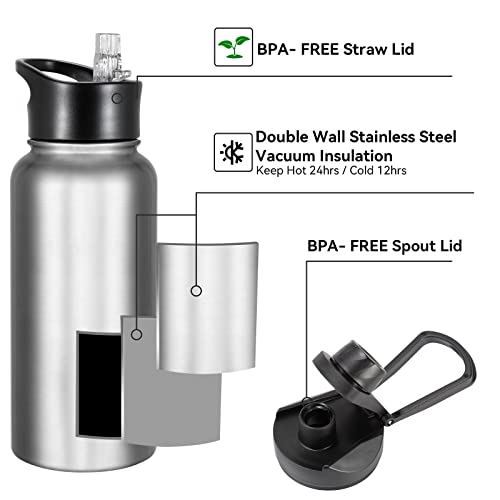 32 oz Insulated Water Bottle Bulk 8 Pack