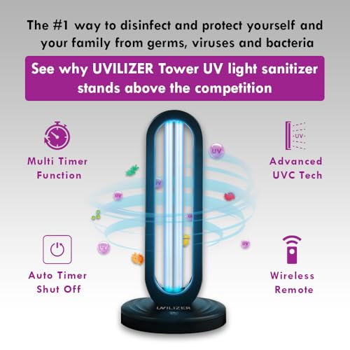 Tower UV Light Sanitizer & Ultraviolet Lamp with Remote Control