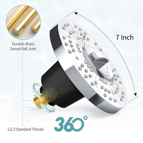 7 Inch Filtered Shower Head with High Pressure Spray
