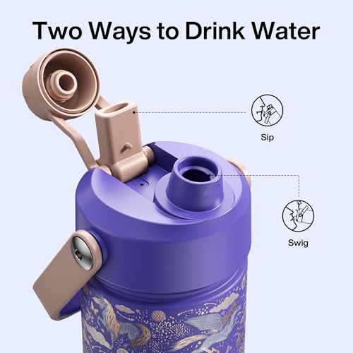Insulated Water Bottle with Straw Stainless Steel Water Bottle