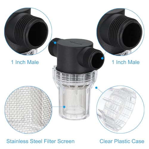1" Male in Line Strainer Water Pump Filter with 40 Mesh
