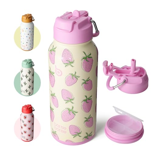 32oz Insulated Water Bottle with Pill Box