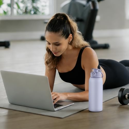 Insulated Water Bottle 24 oz with Dustproof Lid