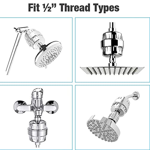 4 Pack 20 Stage Shower Filter Replacement Cartridge for Hard Water (4 Count)