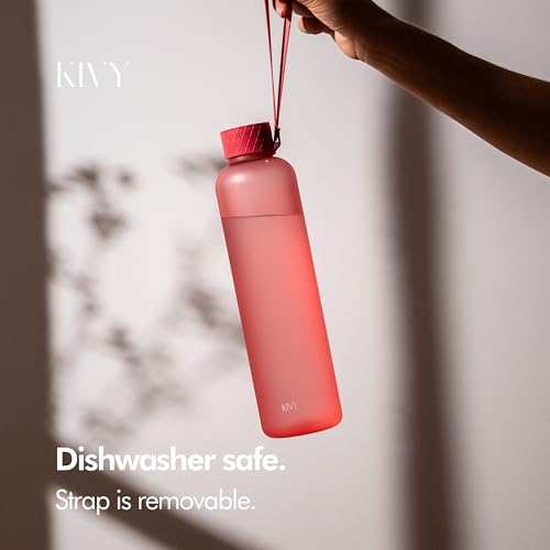Slim Water Bottle 32oz [Lightweight & Shatterproof]