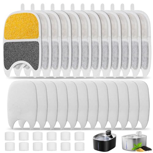 Cat Water Fountain Filter Replacement Pet Drinking Fountain Filters Compatible with 135 fl oz (12 Count)
