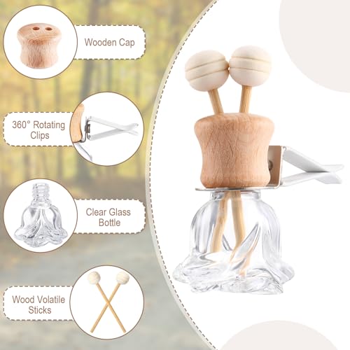 30 Pack Car Air Freshener Diffuser Bottles with Vent Clip (30 Count)