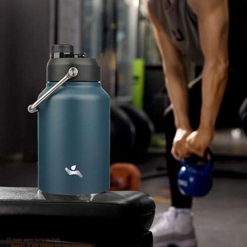 64 oz Insulated Stainless Steel Water Bottle Jug with Handle