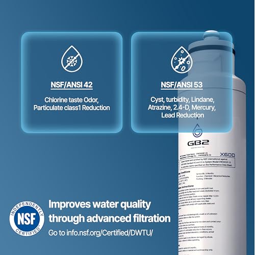 GB2 DW2053FR 10 Premium Refrigerator Water Filter (3 Count)