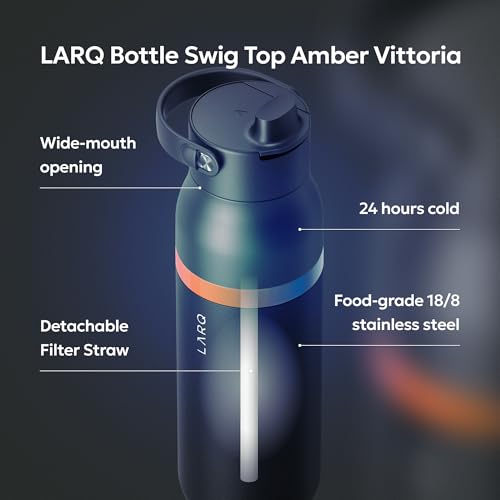 Swig Top Insulated Stainless Steel Water Bottle with Straw and Handle