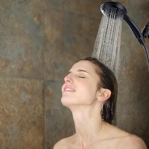 Shower Head with Metal Shower Holder and Long Hose