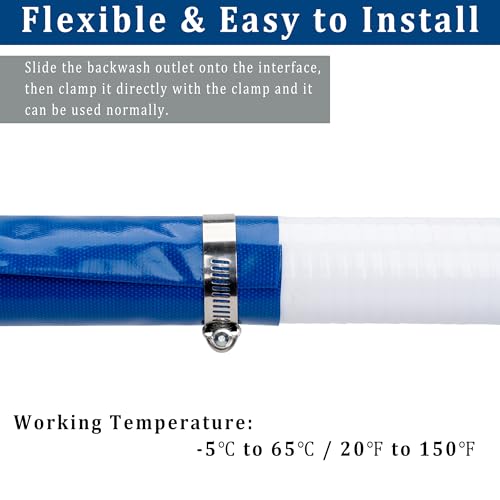 3 in x 100 ft Pool Backwash Hose Heavy Duty Drain Discharge Vinyl Hoses (100 Foot)