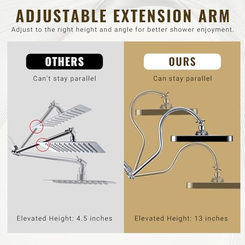 13 Inch Rainfall Shower Head with Handheld Combo