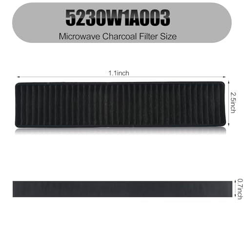 3 Pack Grease Filter & Charcoal Filters Set for Microwave Filter Replacement Combo