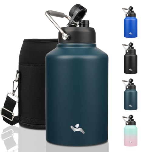 128 oz Insulated Stainless Steel Water Bottle Jug with Handle