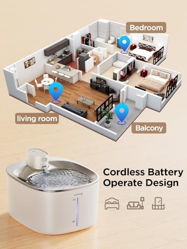Wireless Cat Water Fountain with Sensor