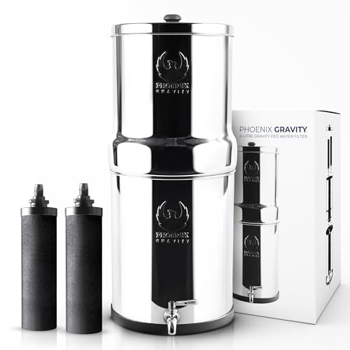 1.5G Stainless Steel Water Filter with 2 Carbon Filters
