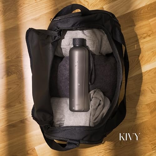 Slim Water Bottle 32oz [Lightweight & Shatterproof] Fits Backpack & Cupholder for Travel