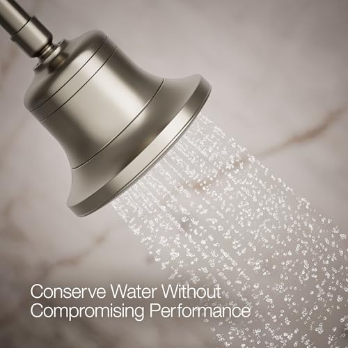 33631-G-BN Cinq Round Single-Function Filtered Showerhead, Five-Layer Filtration, 1.75 GPM, Full Coverage Spray, Premium Durable Material, Vibrant Brushed Nickel