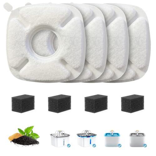 Cat Water Fountain Filter Pet Drinking Fountain Filter (4 Count)