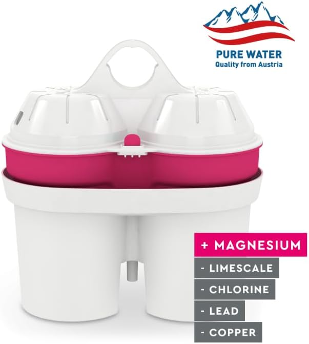 BWT Magnesium Mineralized Water Filter, 3-Pack - Long Life Mg2+ Cartridge for Water Filters, 3x120L Capacity, Maximum Protection for Espresso Machines