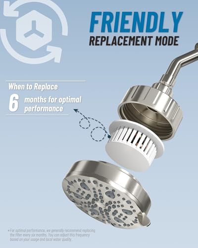 High Pressure Shower Head with Filter for Hard Water