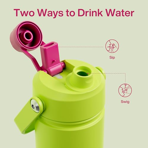 Insulated Water Bottle with Straw Stainless Steel Water Bottle