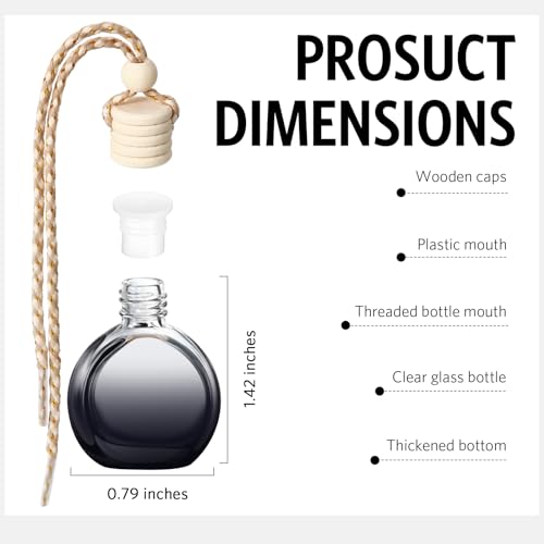 100 Pcs Car Diffuser Bottles Empty Bulk with Wood Cap (100 Count)