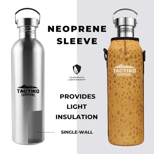 Tactiko Stainless Steel Wide Mouth Water Bottle
