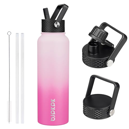 40oz Insulated Water Bottle with Straw Lid