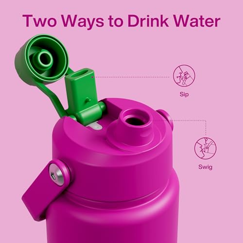 Insulated Water Bottle with Straw Stainless Steel Water Bottle
