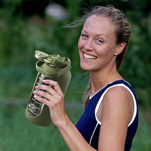 74 oz Glass Water Bottle with 2