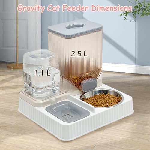Gravity Cat Feeder & Water Dispenser