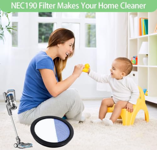 6 Pack Replacement Filter for Eureka NEC280TL Cordless Stick Vacuum Cleaner (6 Count)