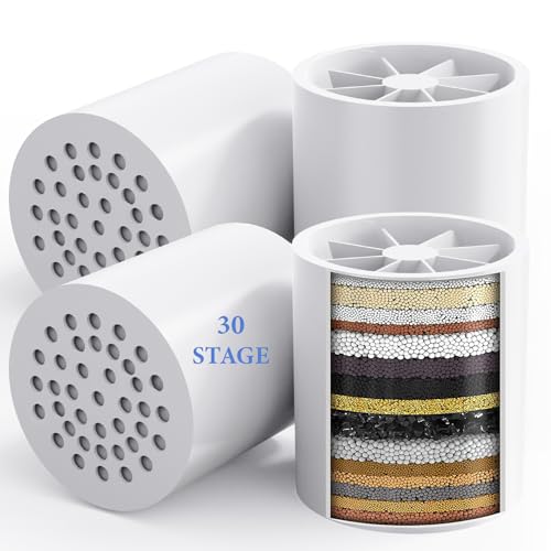 4 Pack 30 Stage Universal Shower Filter Replacement Cartridge (4 Count)