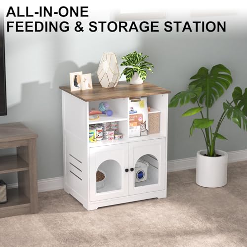 Cat Feeding Station for Microchip Feeder with Dog