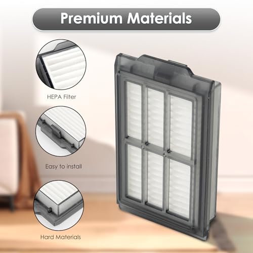 6 Pack) 505X Combo Replacement HEPA Filters for iRobot Roomba 505X Combo, Plus 505 Combo, Plus 405 Combo, Plus 506/507 Combo Vacuum Filters, Upright Filter, Canister Filter (6 Count)
