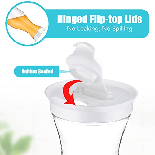 6 Pcs Plastic Water Carafe with Lid 32 Oz Clear (6 Count)
