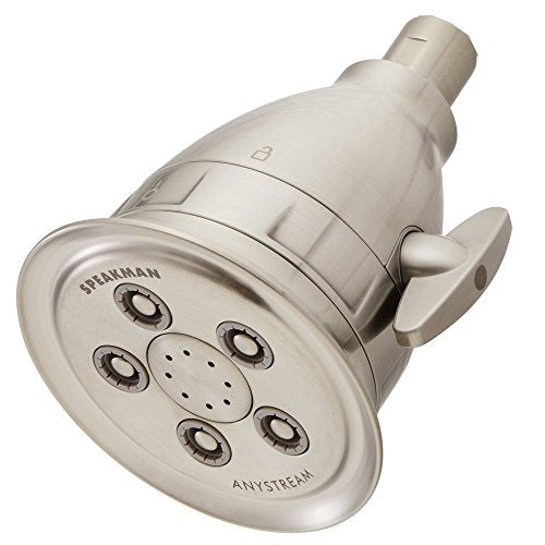 S-2005-HBFBN Hotel Pure Anystream High Pressure Shower Head-2.5 GPM Adjustable Showerhead with Filter, Brushed Nickel