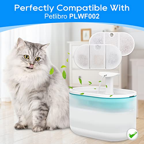 8+8PCS Cat Water Fountain Filter Compatible with PETLIBRO PLWF002 (16 Count)