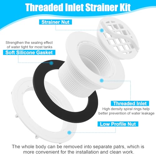 Threaded Inlet Strainer Kit Fits Intex Filter Pumps with 1