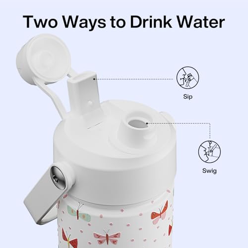 Insulated Water Bottle with Straw Stainless Steel Water Bottle